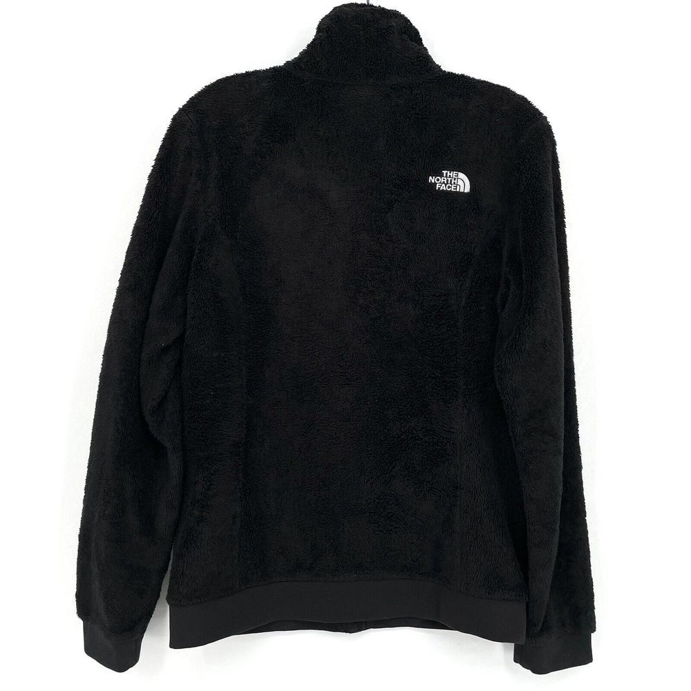 North Face Fuzzy Jacket Soft Shell Full Zip Mock Neck Fleece Size Small Black - Picture 2 of 10